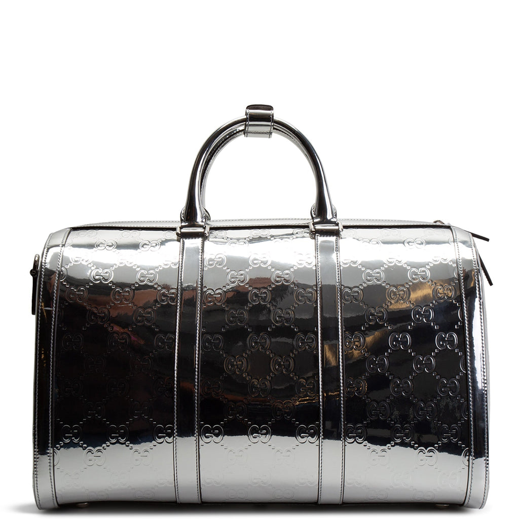 GU Guccissima Medium Mirror Effect Duffle