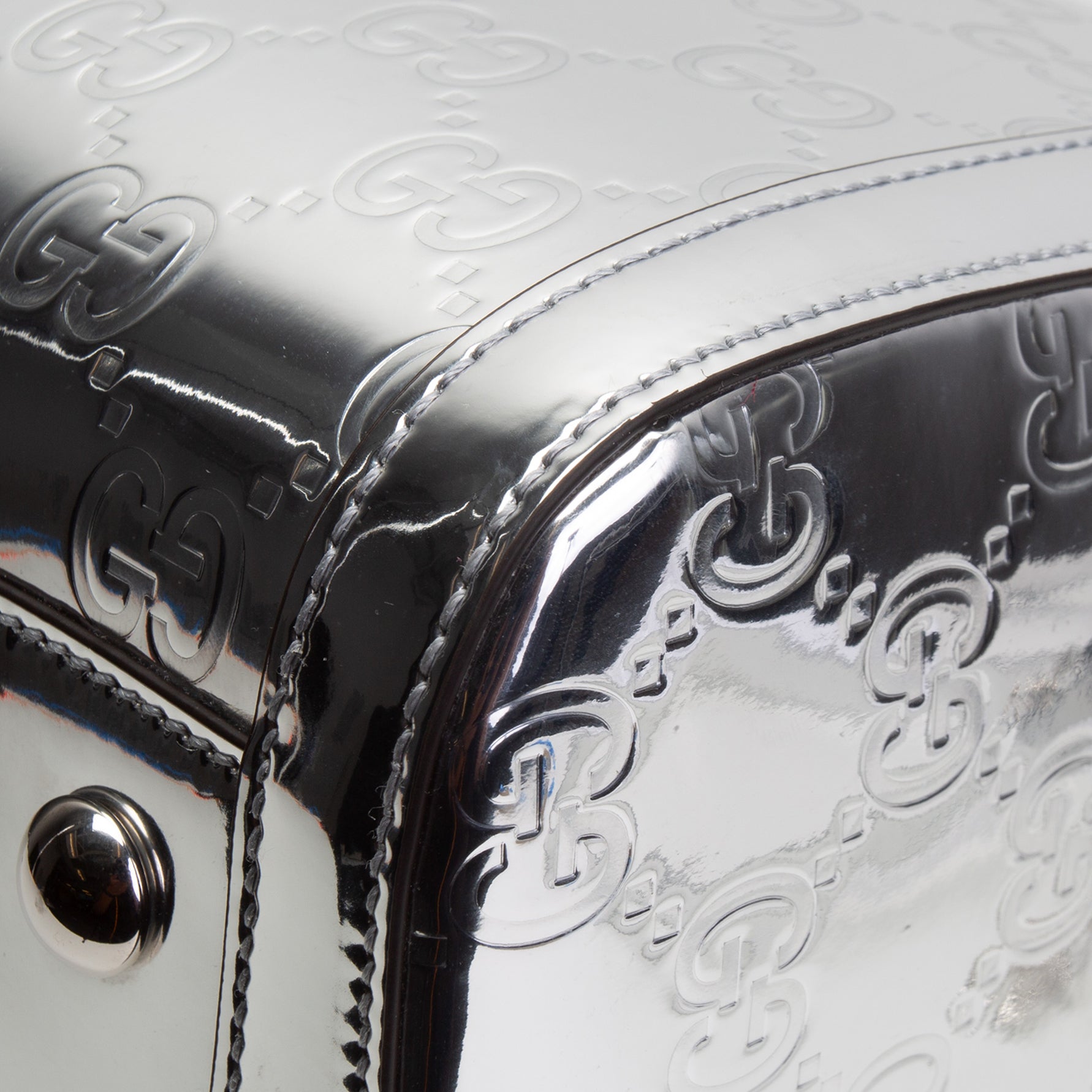 GU Guccissima Medium Mirror Effect Duffle