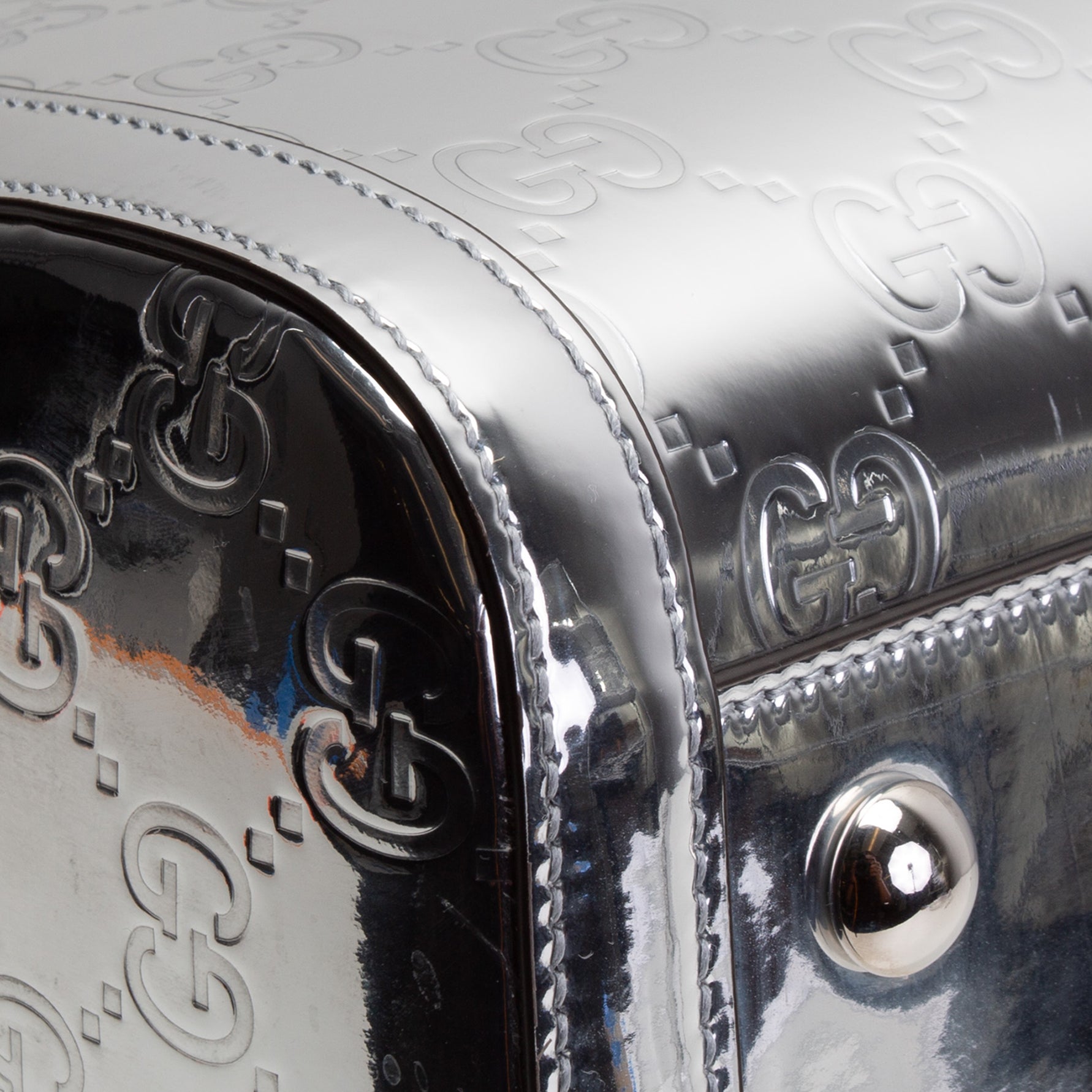 GU Guccissima Medium Mirror Effect Duffle