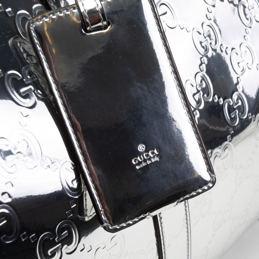 GU Guccissima Medium Mirror Effect Duffle