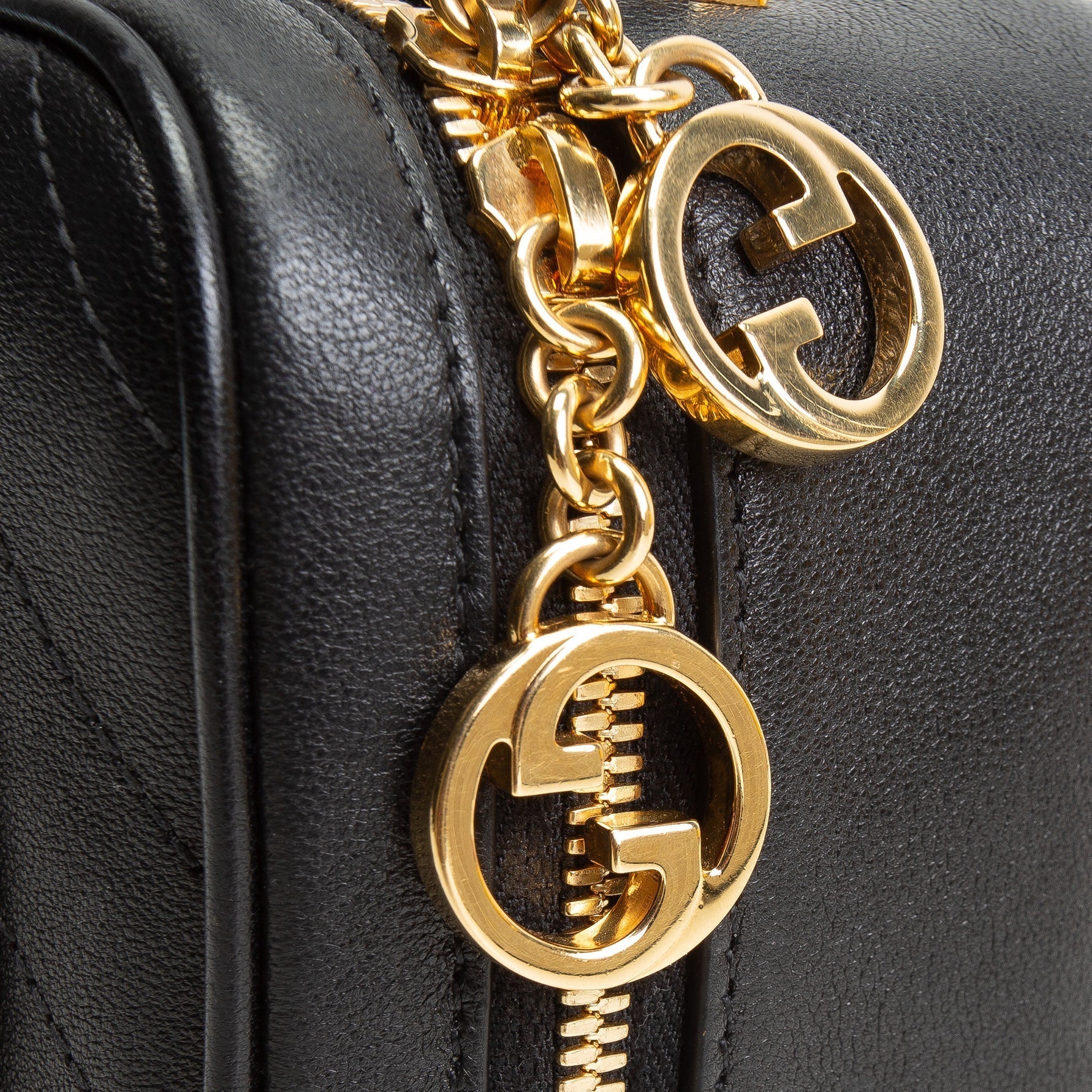 GU Leather Blondie Top Handle - Black