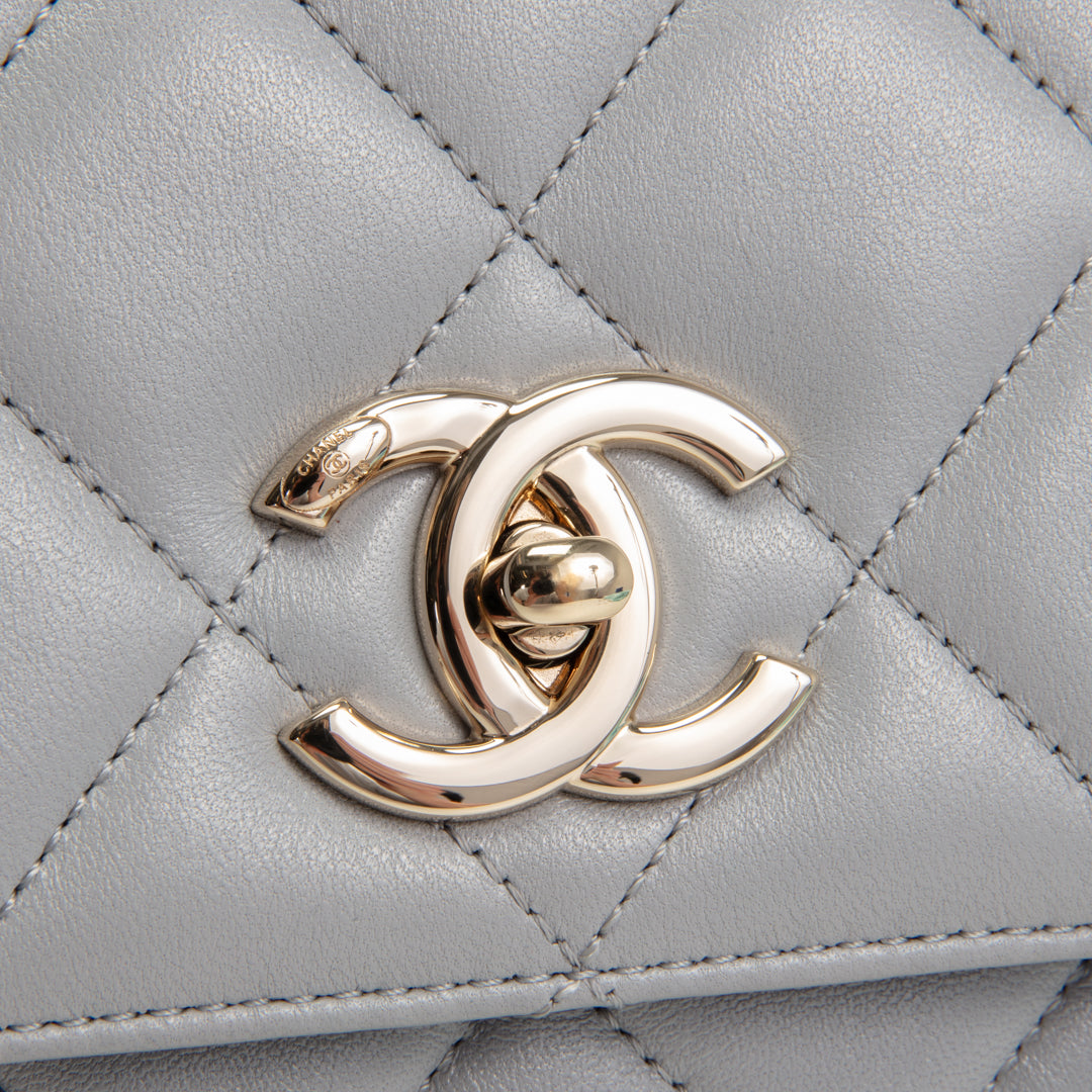 CH Trendy CC Small Flap Bag - Light Grey