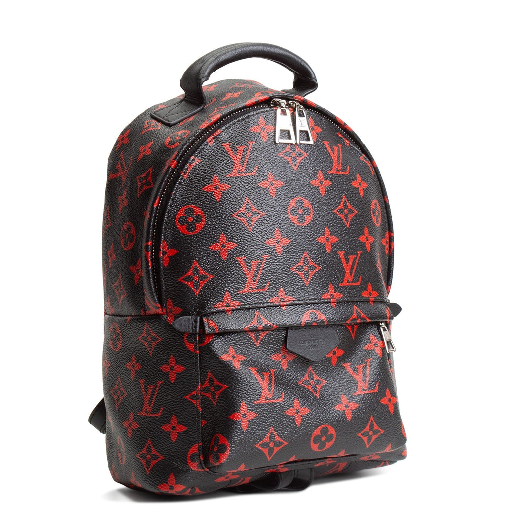 LV Infarouge Monogram Palm Spring PM Backpack - Black/Red