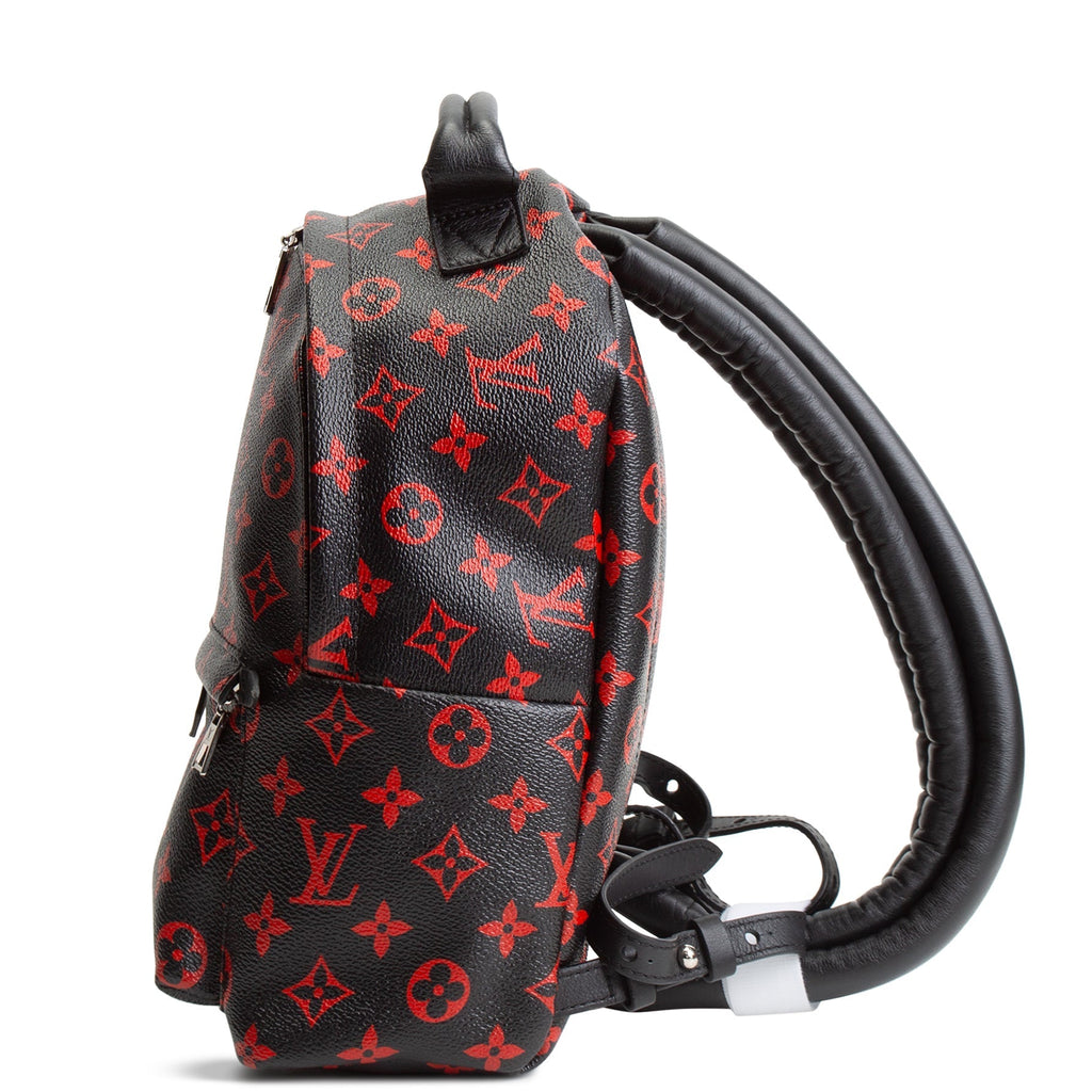 LV Infarouge Monogram Palm Spring PM Backpack - Black/Red