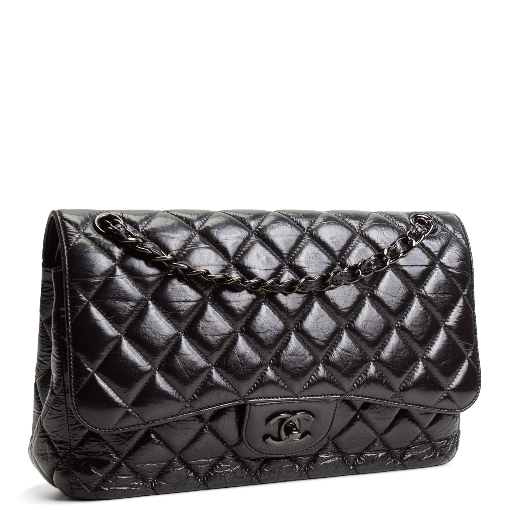 CH Classic Crinkle Double Jumbo Flap - Black