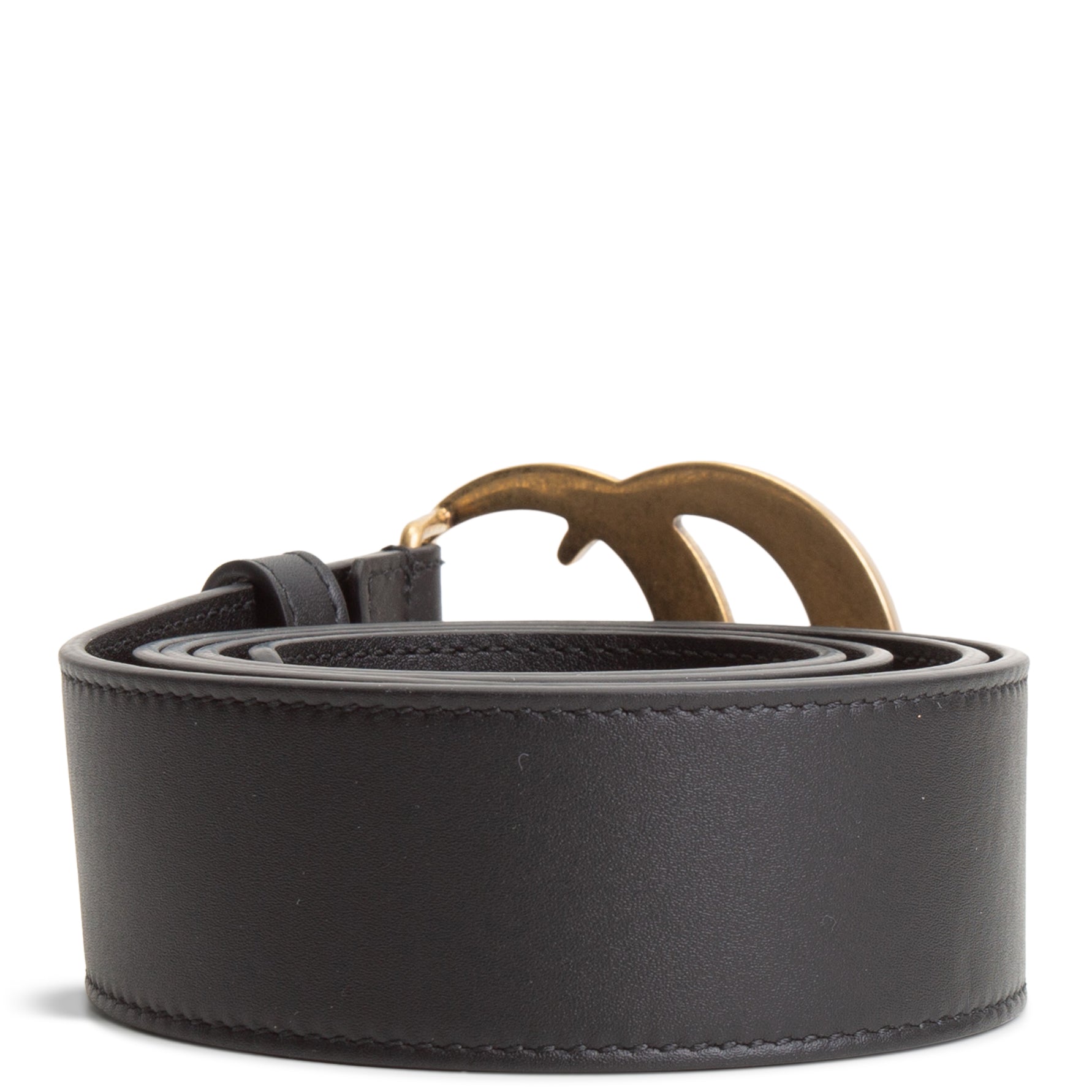 GU GG Marmont Wide Belt - Black