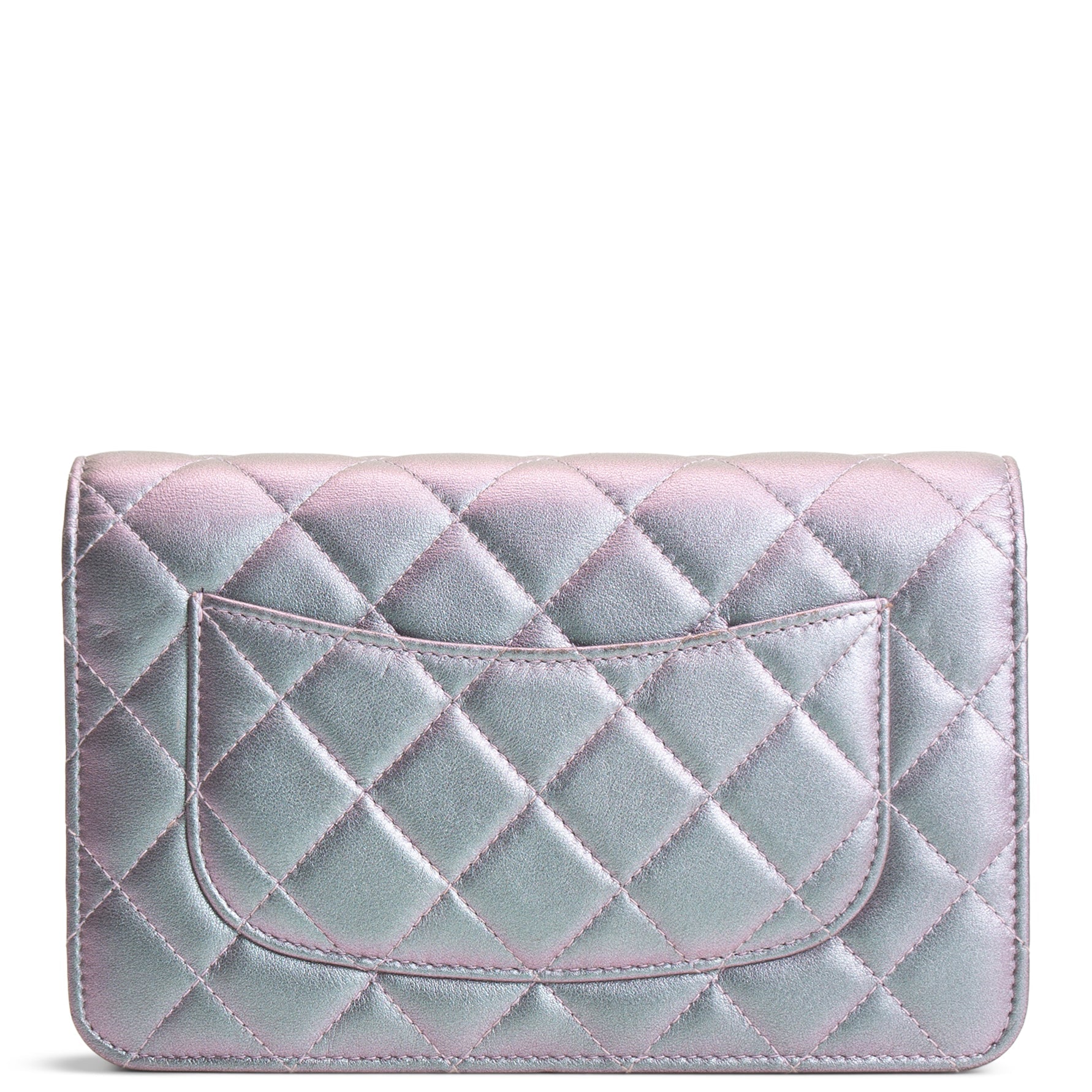 CH 255 Reissue Iridescent Quilted Wallet on Chain