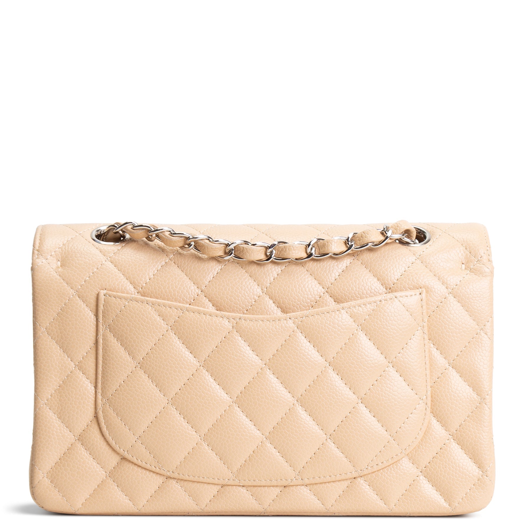 CH Classic Caviar Double Flap Small - Nude