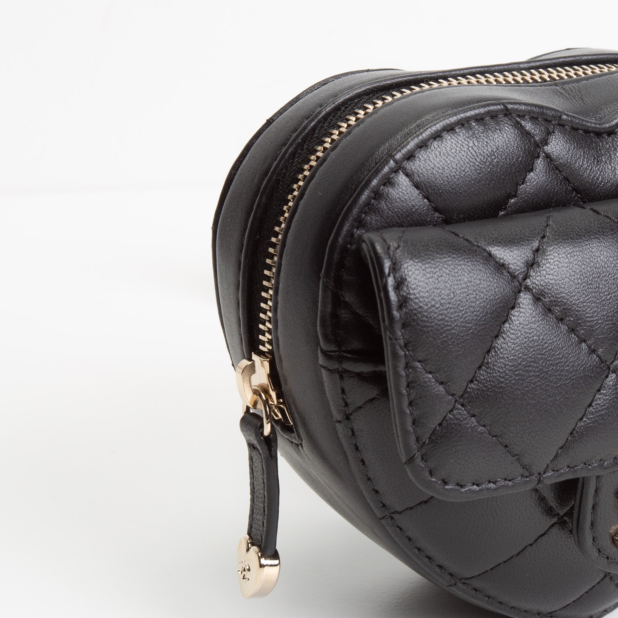CH Mini CC In Love Heart Belt Bag - Quilted Lambskin