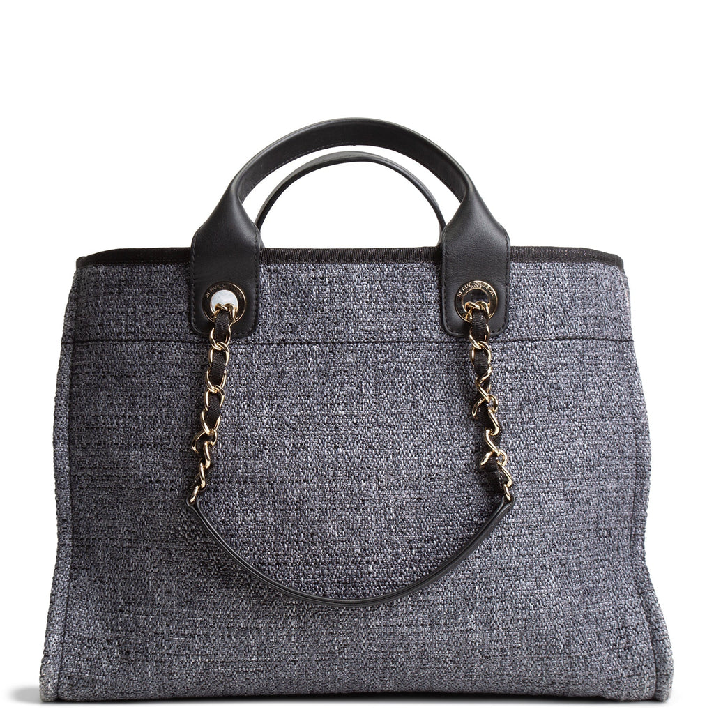 CH Lurex Medium Deauville Shopping Tote - Navy