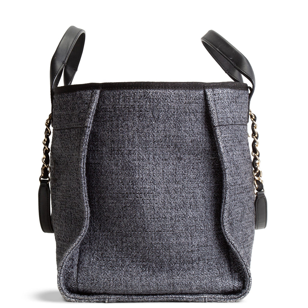CH Lurex Medium Deauville Shopping Tote - Navy