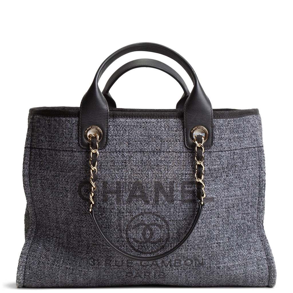CH Lurex Medium Deauville Shopping Tote - Navy