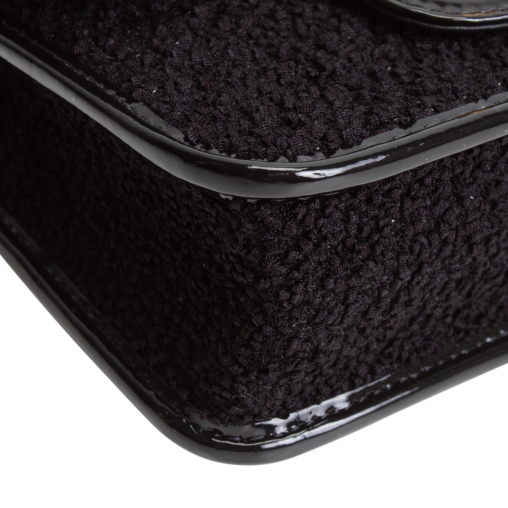 CH Tweed Top Handle School Memory Flap Bag - Black