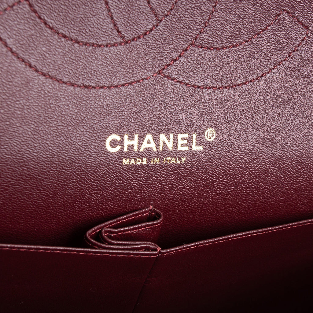 CH Lambskin Jumbo Double Flap - Black