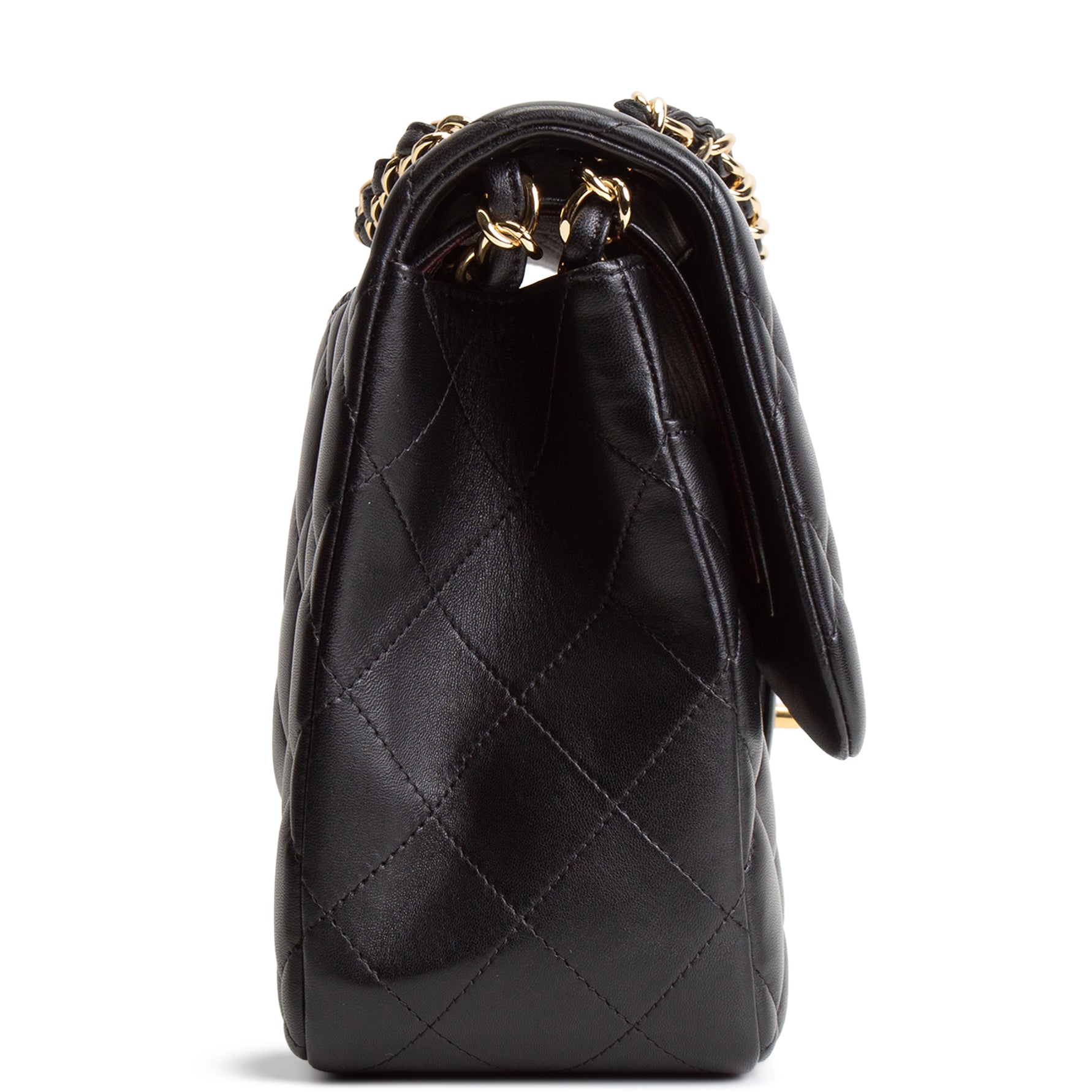 CH Lambskin Jumbo Double Flap - Black
