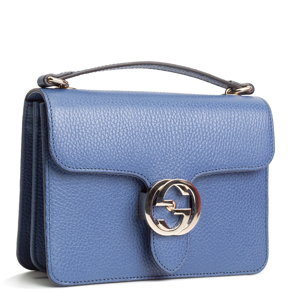 GU Interlocking G Dollar Bag - Blue