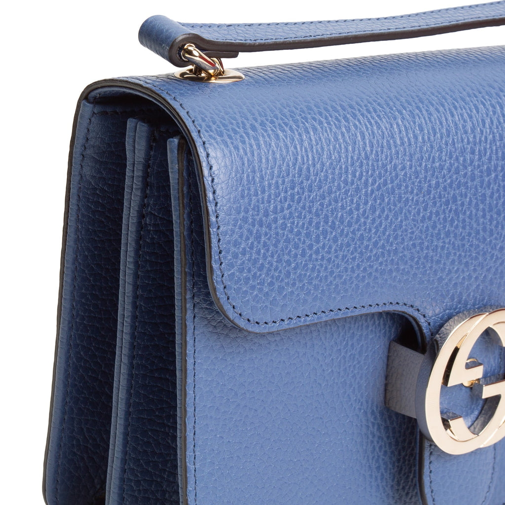 GU Interlocking G Dollar Bag - Blue