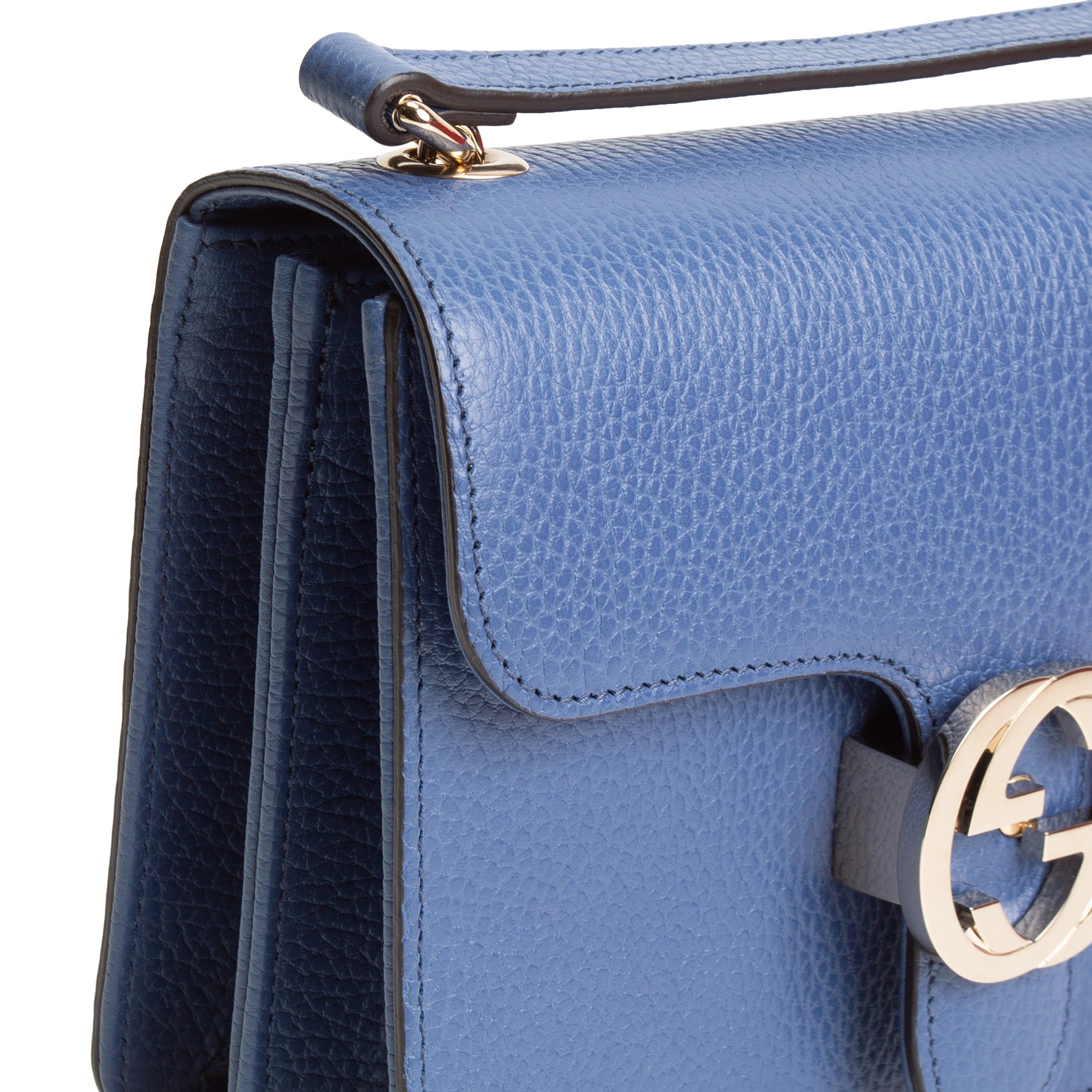 GU Interlocking G Dollar Bag - Blue