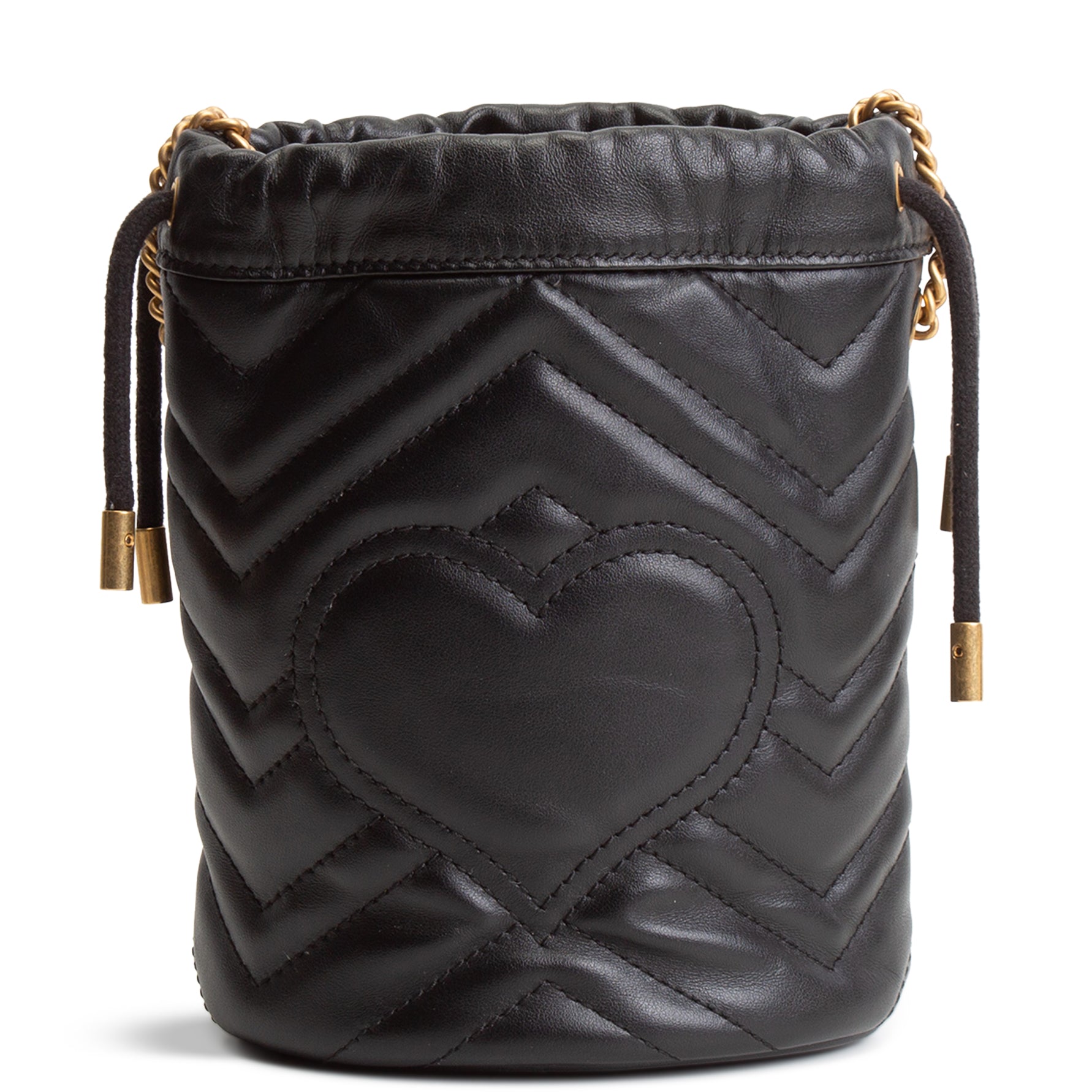 GU GG Marmont Small Bucket Bag - Black