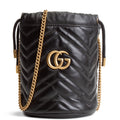GU GG Marmont Small Bucket Bag - Black