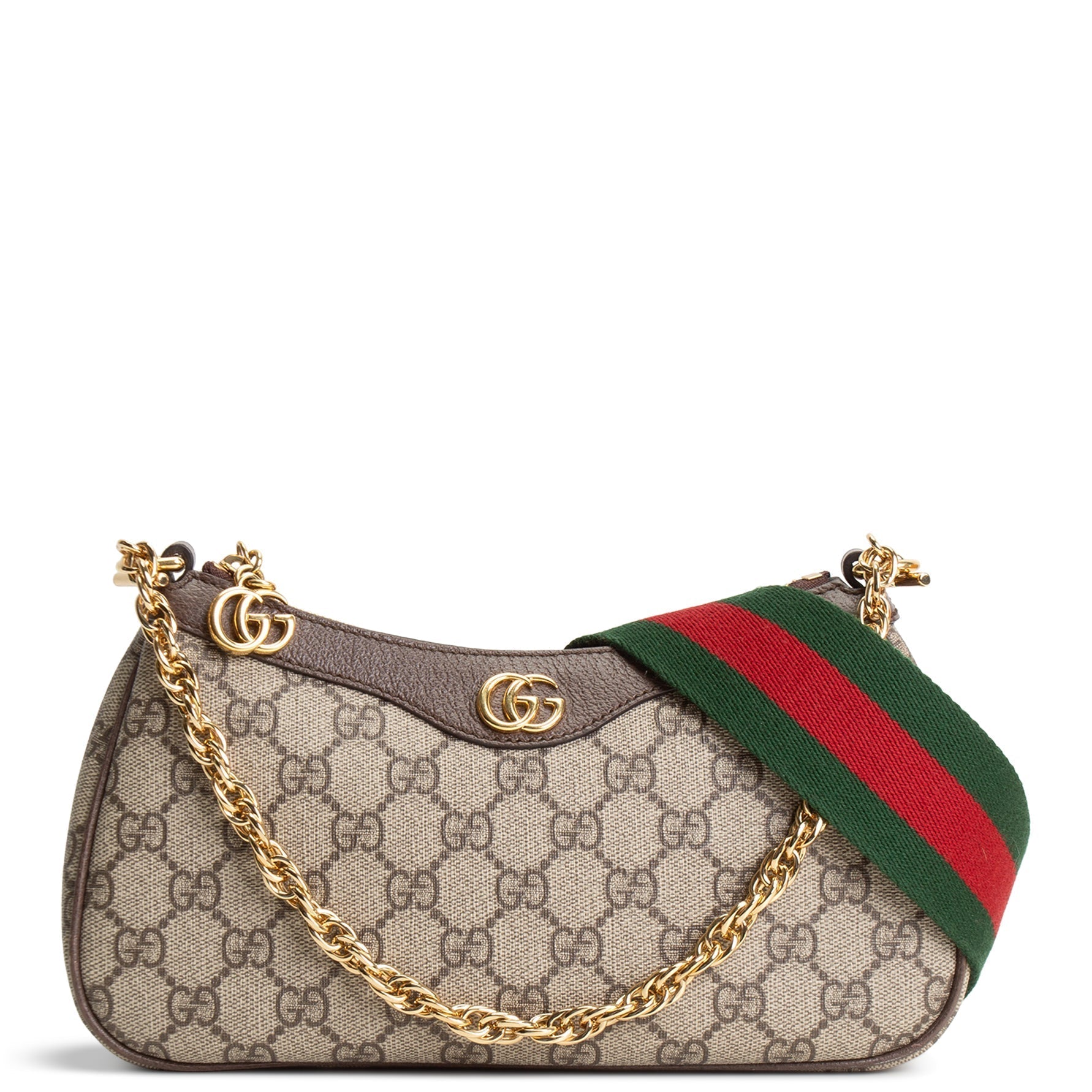 GU GG Supreme Ophidia Small Shoulder Bag - Beige & Ebony