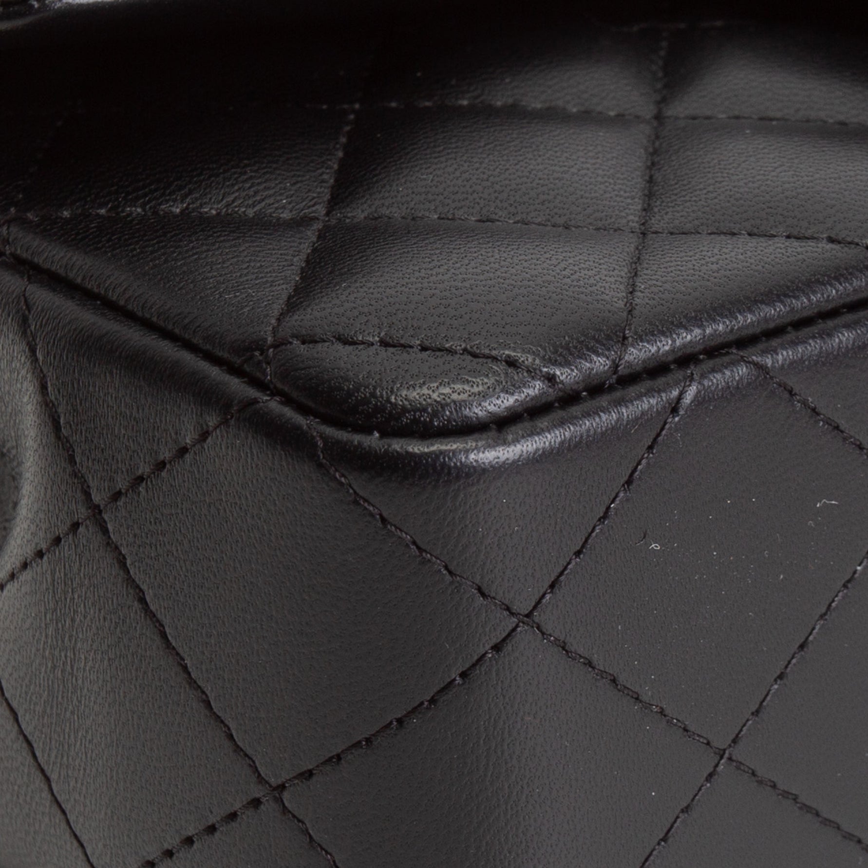 CH Quilted Lambskin Rectangular Flap Top Handle Mini - Black