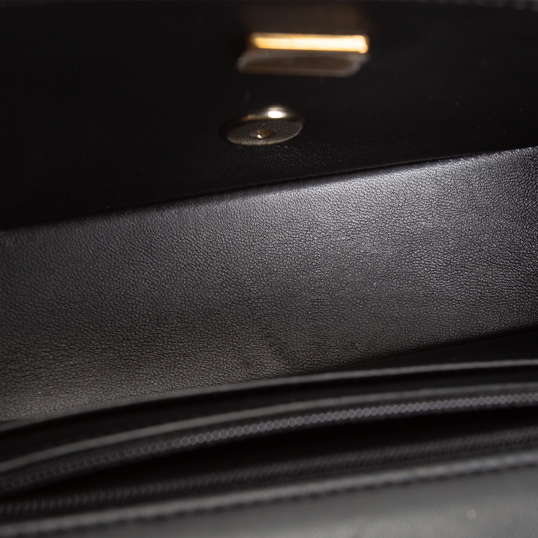 CH Quilted Lambskin Rectangular Flap Top Handle Mini - Black