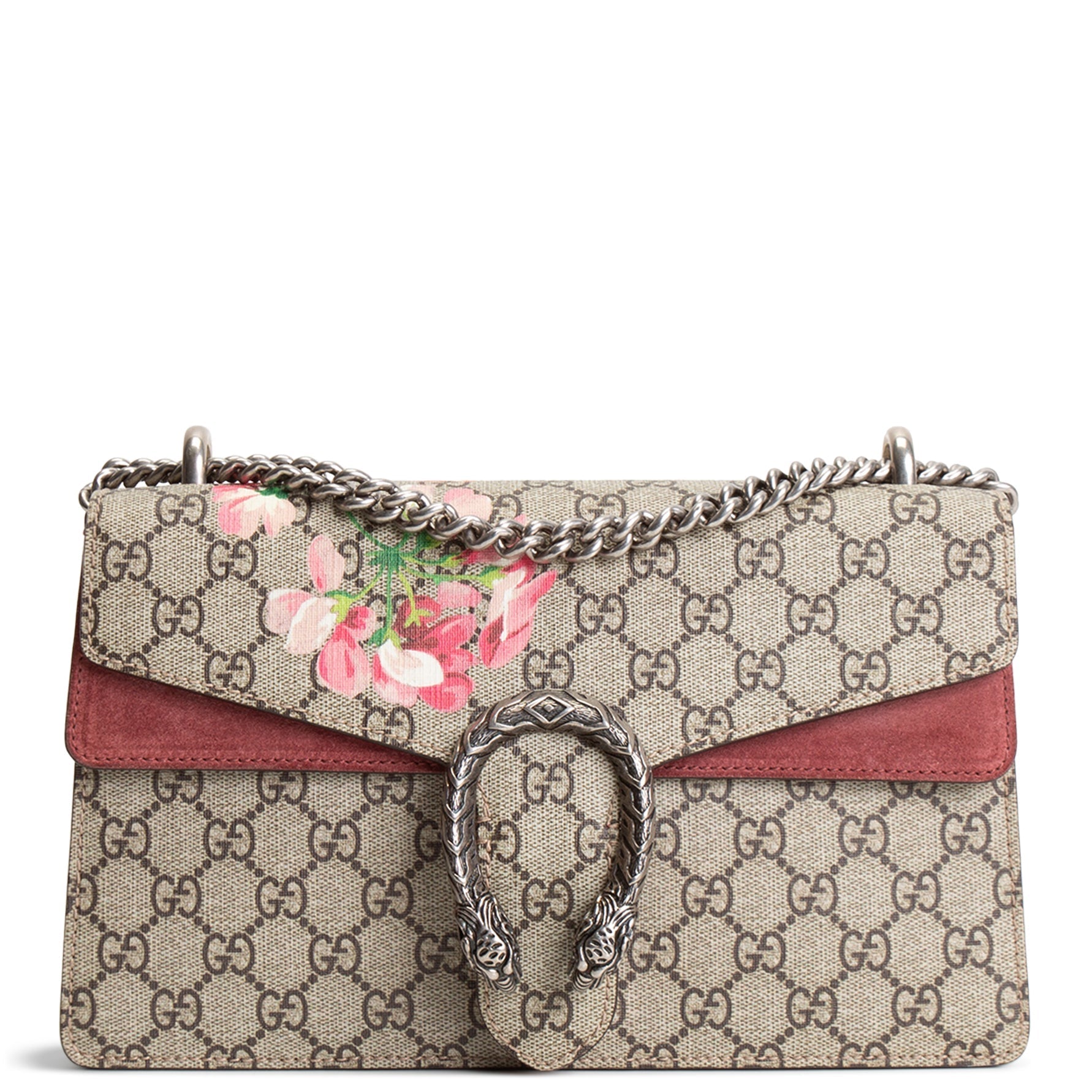 GU Small GG Supreme Blooms Dionysus Shoulder Bag - Pink