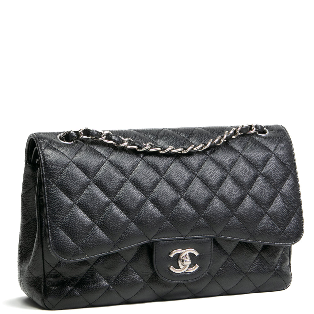 CH Caviar Classic Jumbo Double Flap - Black