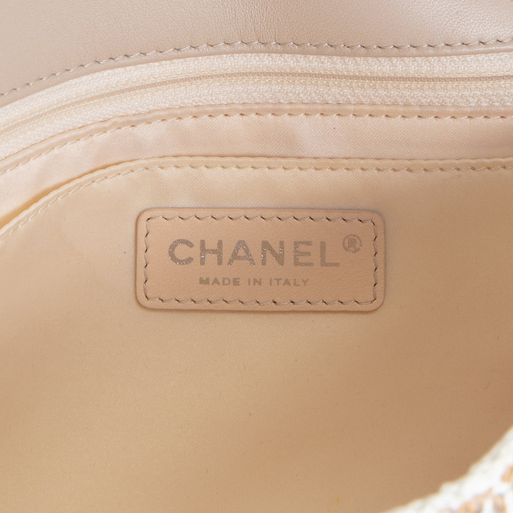 CH Sequins Flap Bag - Ivory