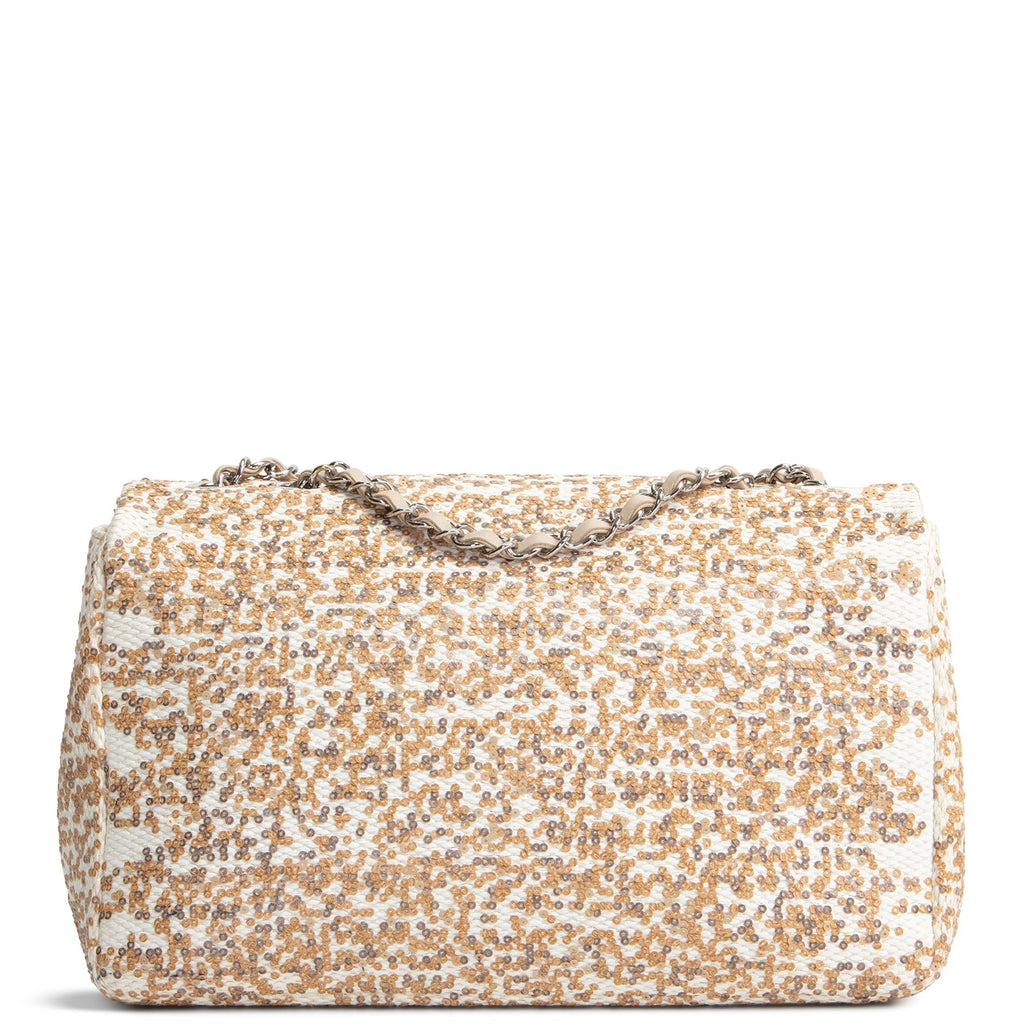 CH Sequins Flap Bag - Ivory
