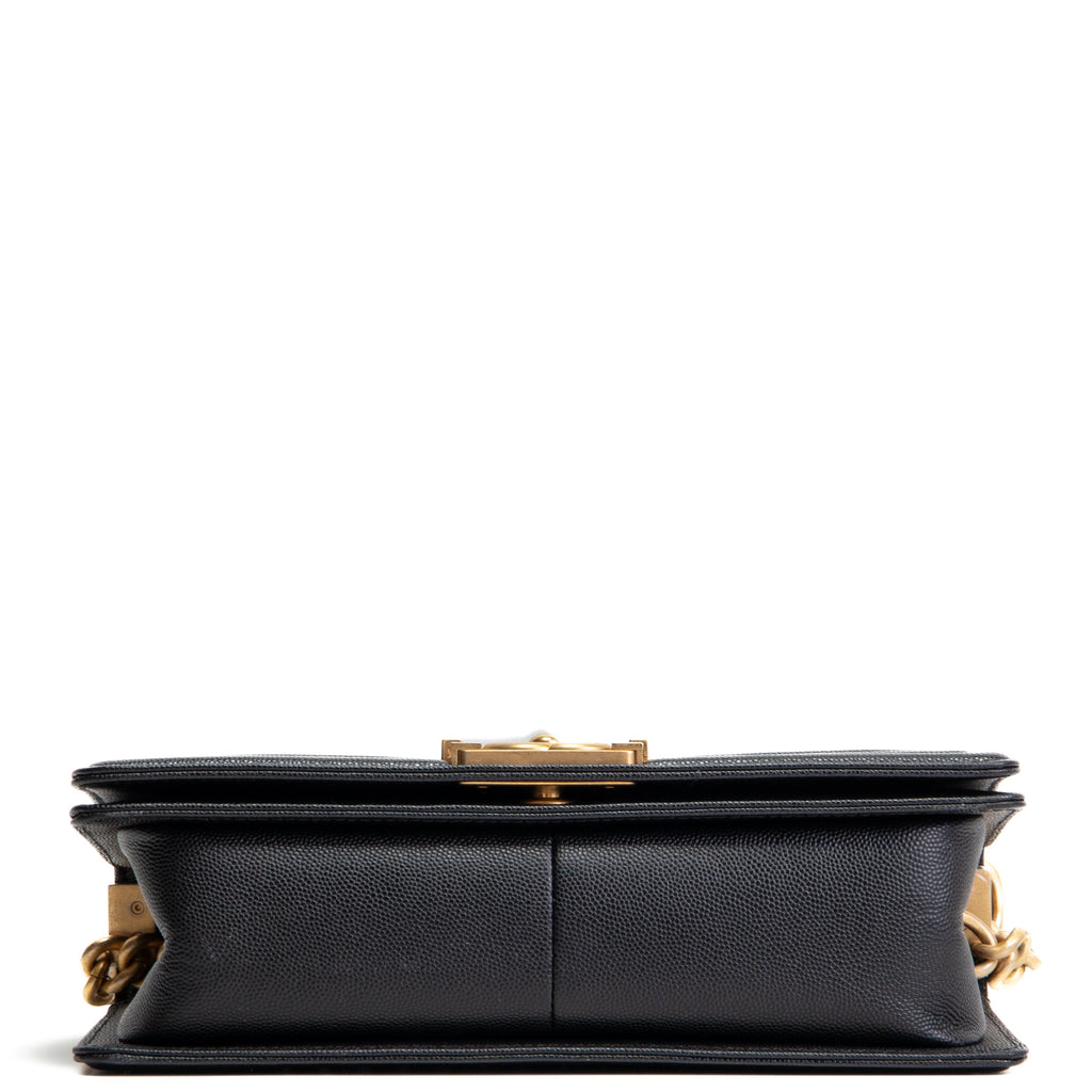 CH Caviar Medium Boy Bag - Black