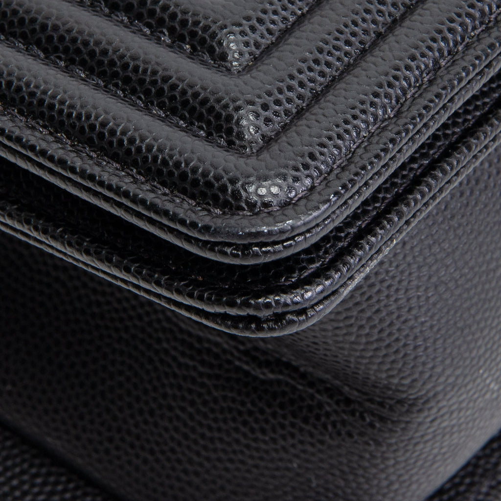 CH Caviar Medium Boy Bag - Black