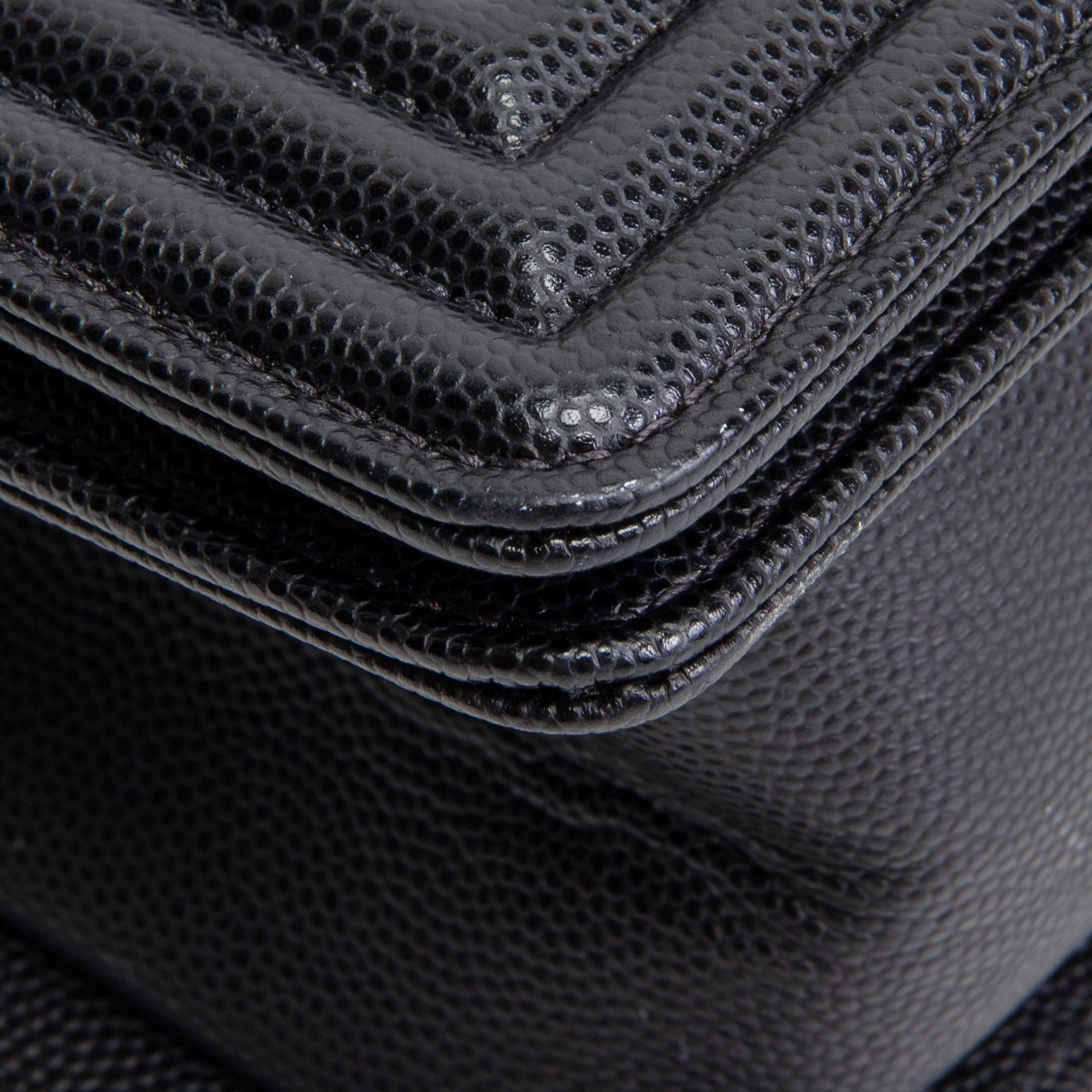 CH Caviar Medium Boy Bag - Black