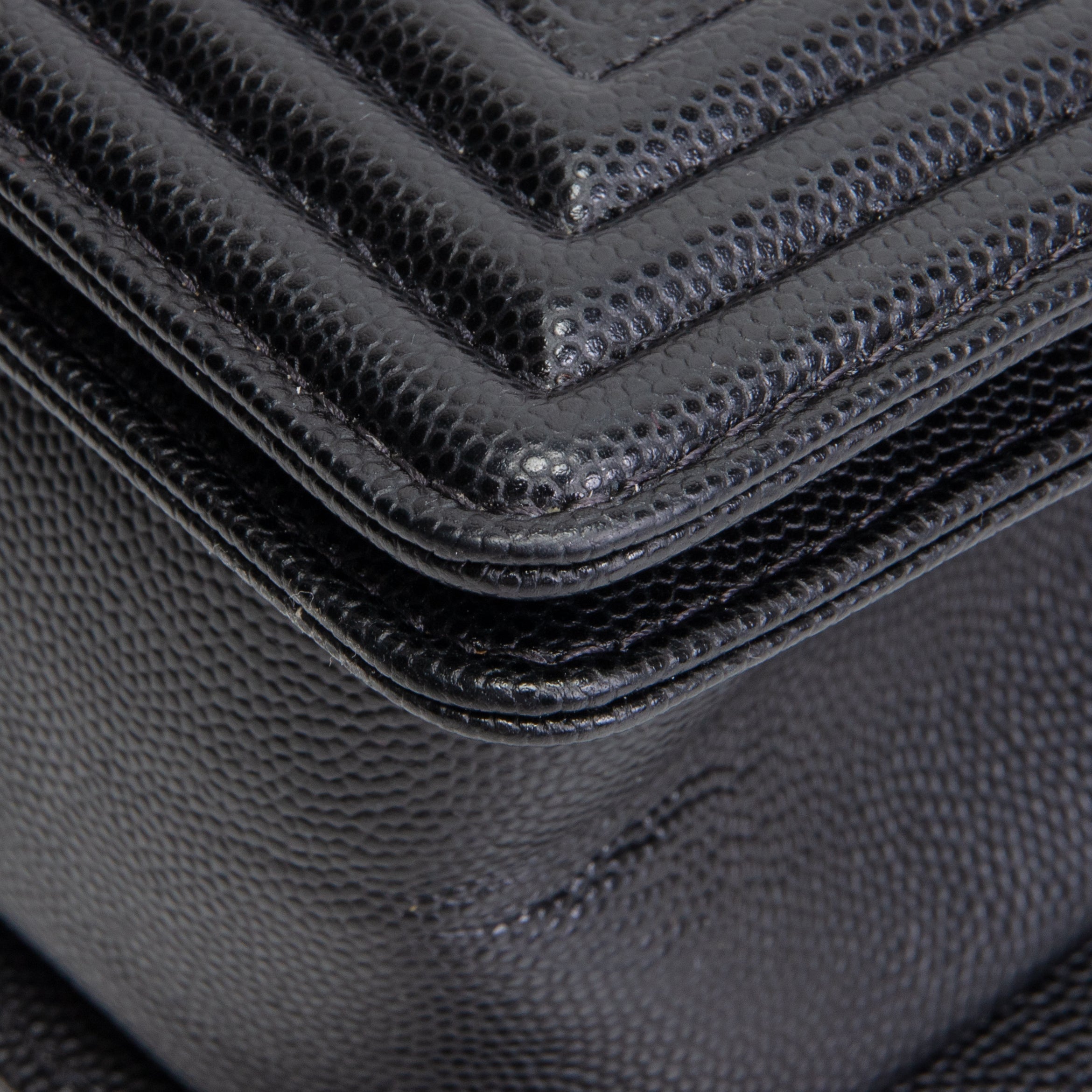 CH Caviar Medium Boy Bag - Black