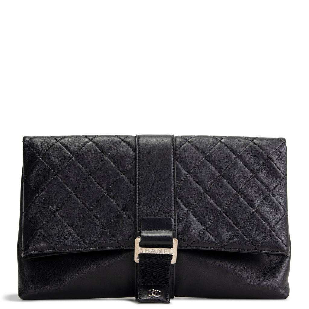CH Grip Clutch Black Calfskin