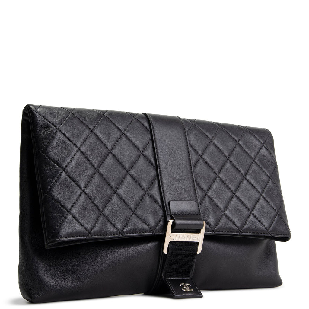 CH Grip Clutch Black Calfskin