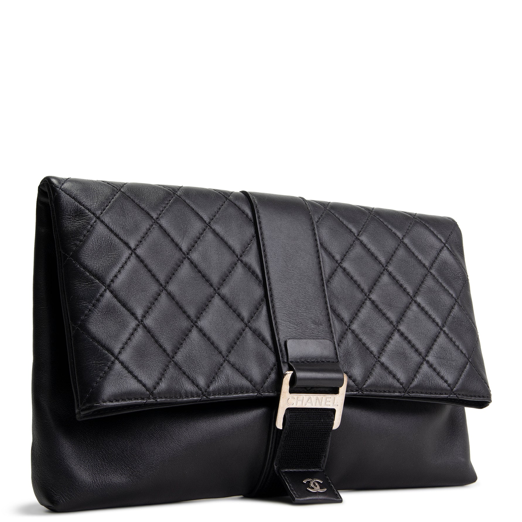 CH Grip Clutch Black Calfskin