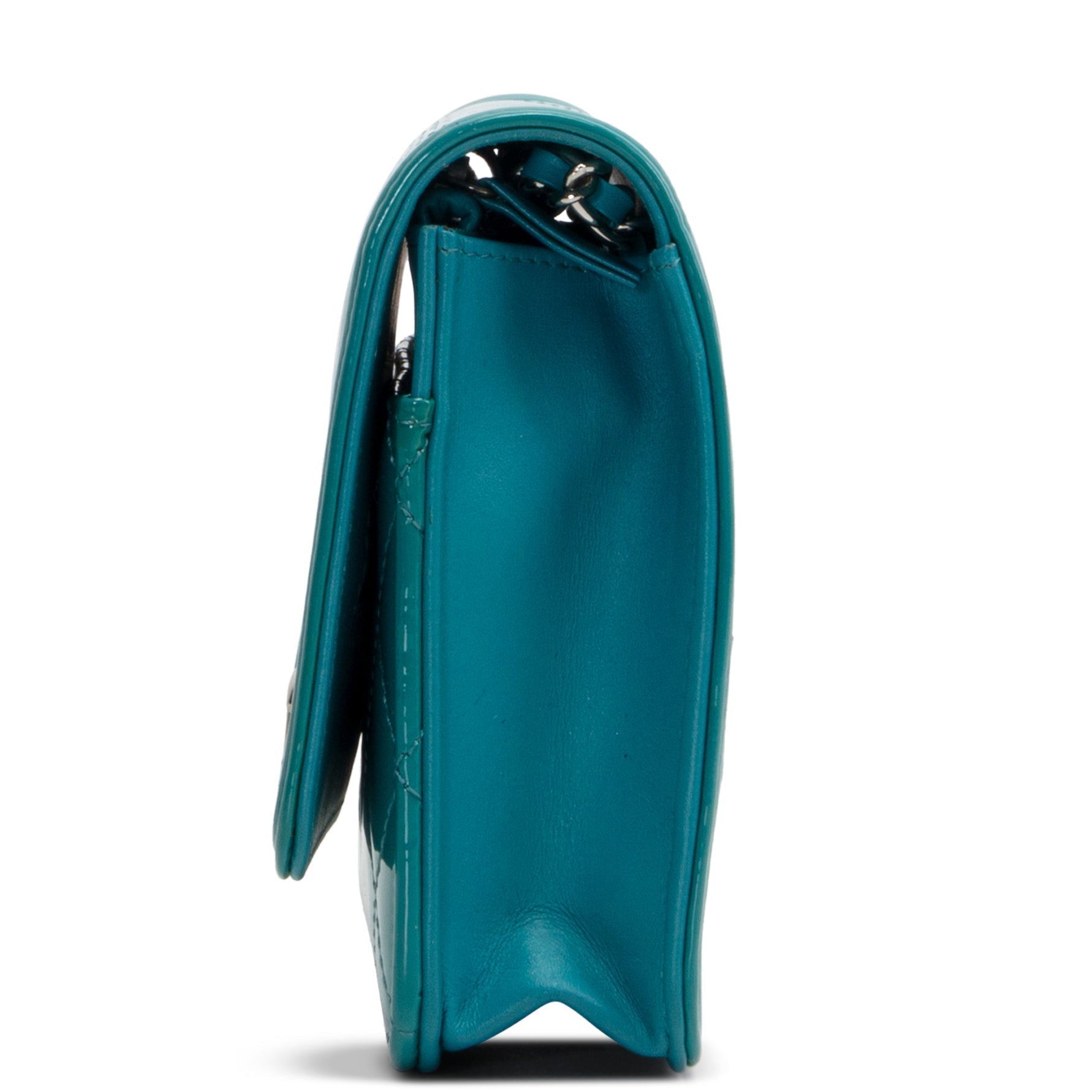 CH Patent Boy Wallet On Chain - Turquoise