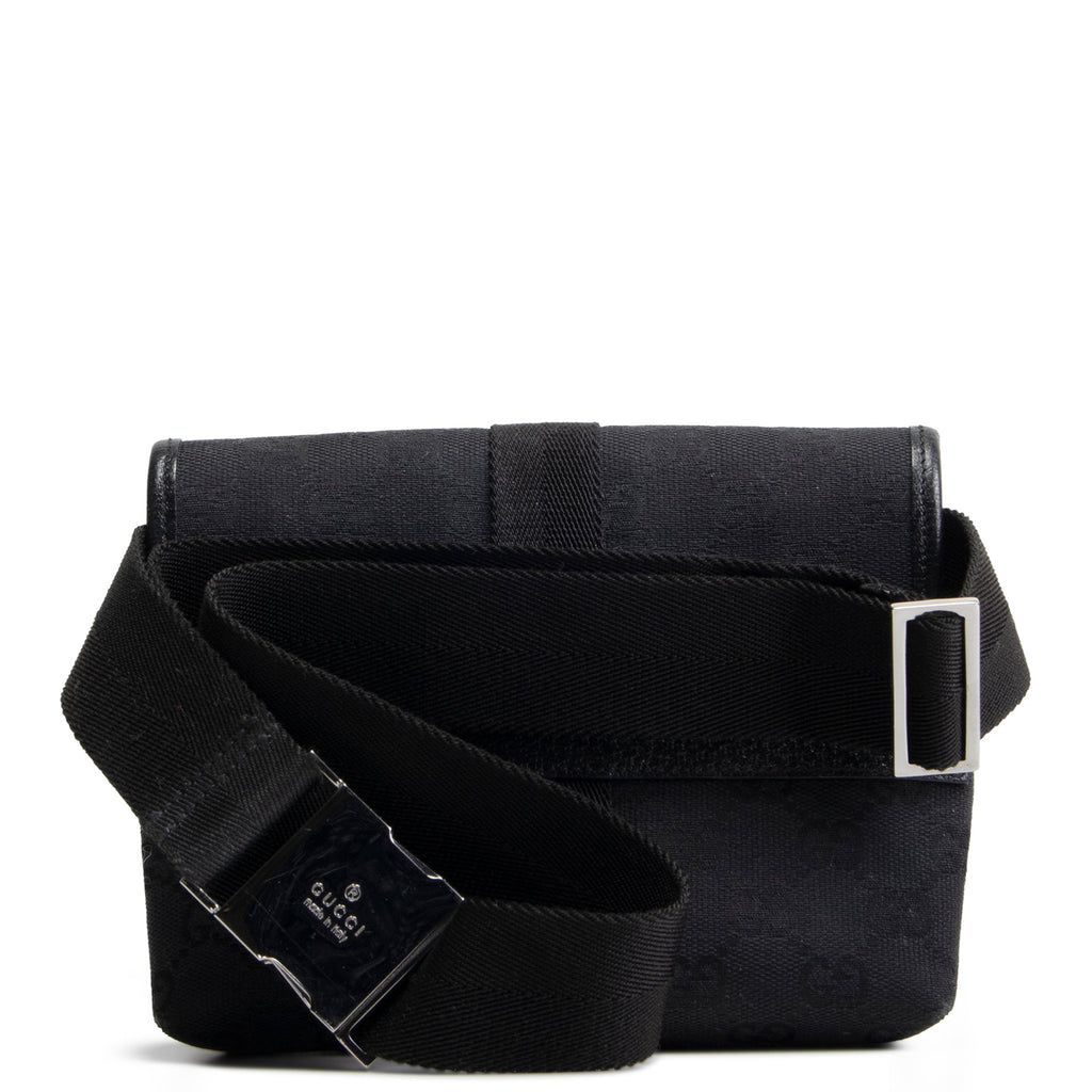 GU GG Canvas Waist Bag - Black OUTLET FINAL SALE