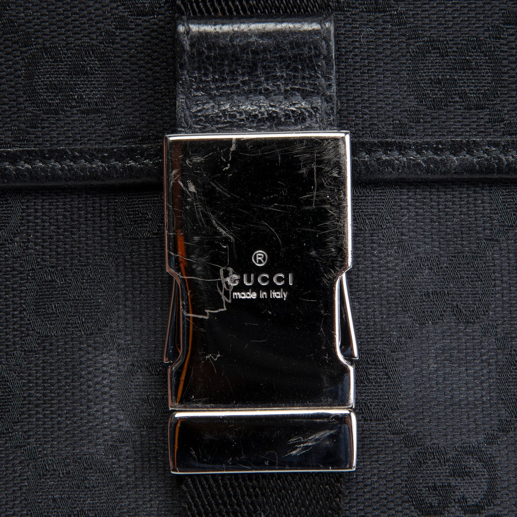 GU GG Canvas Waist Bag - Black OUTLET FINAL SALE