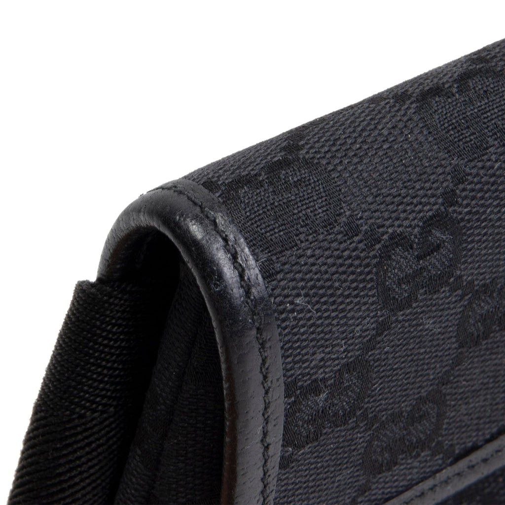 GU GG Canvas Waist Bag - Black OUTLET FINAL SALE