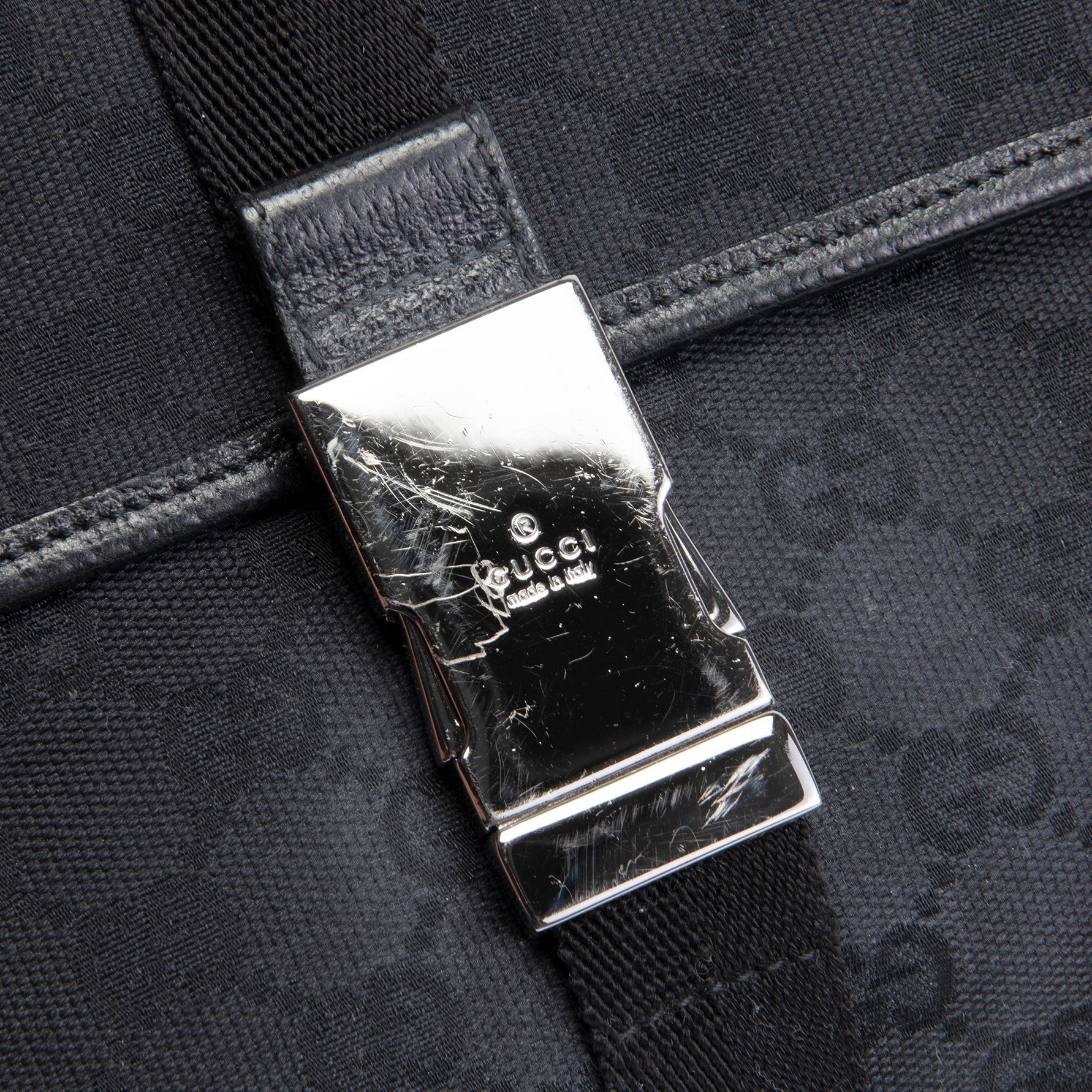 GU GG Canvas Waist Bag - Black OUTLET FINAL SALE