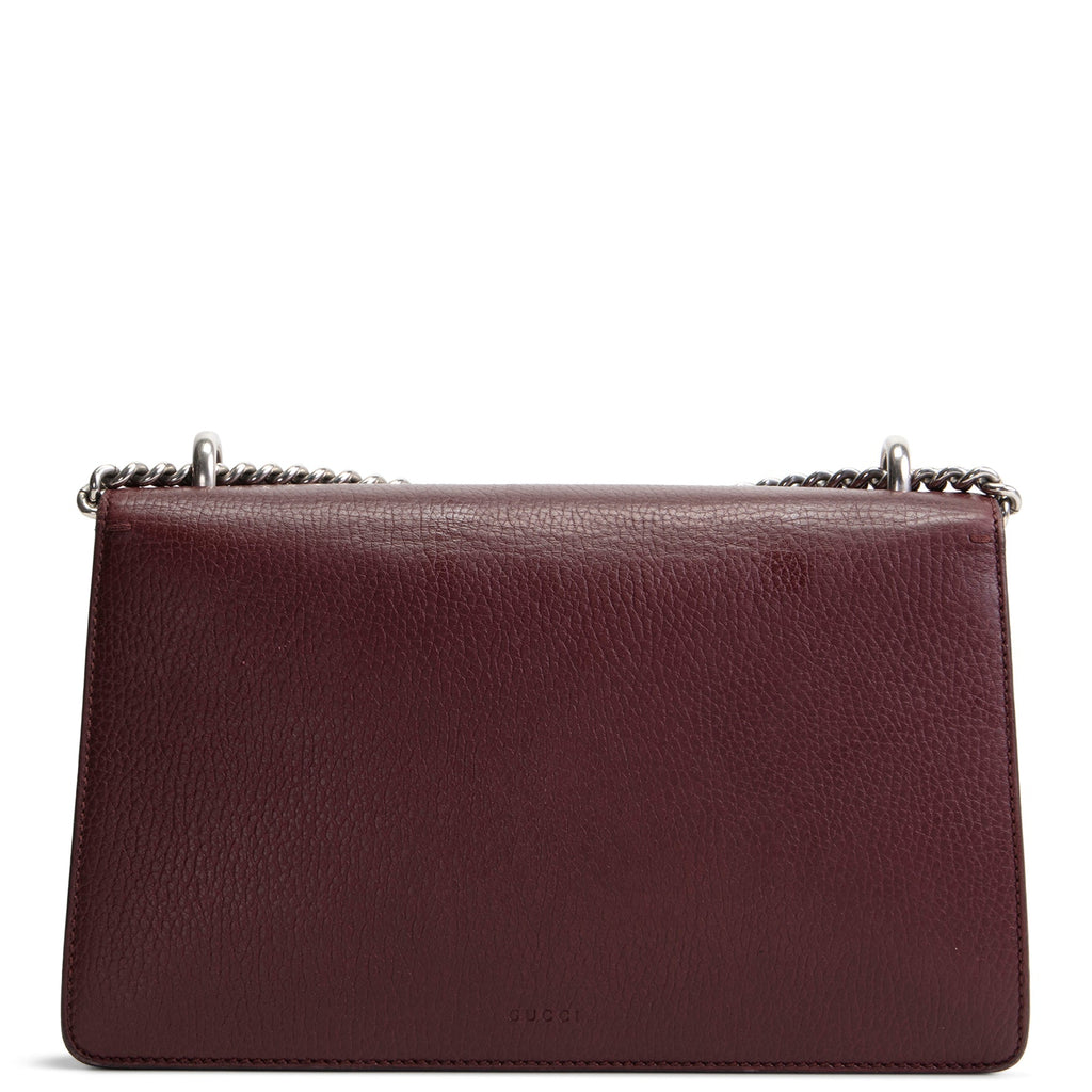 GU Leather Crystal Embellished Dionysus Small - Burgundy