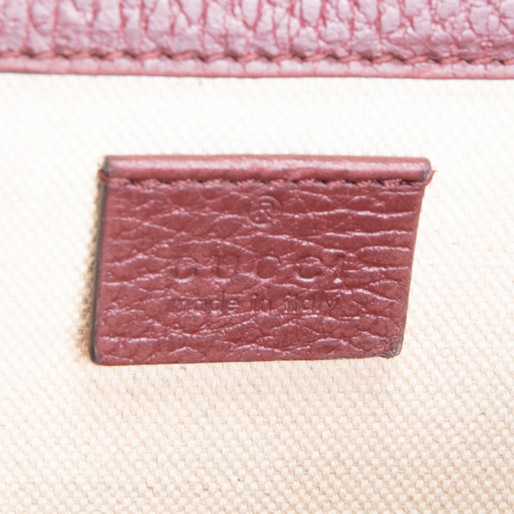 GU Leather Crystal Embellished Dionysus Small - Burgundy