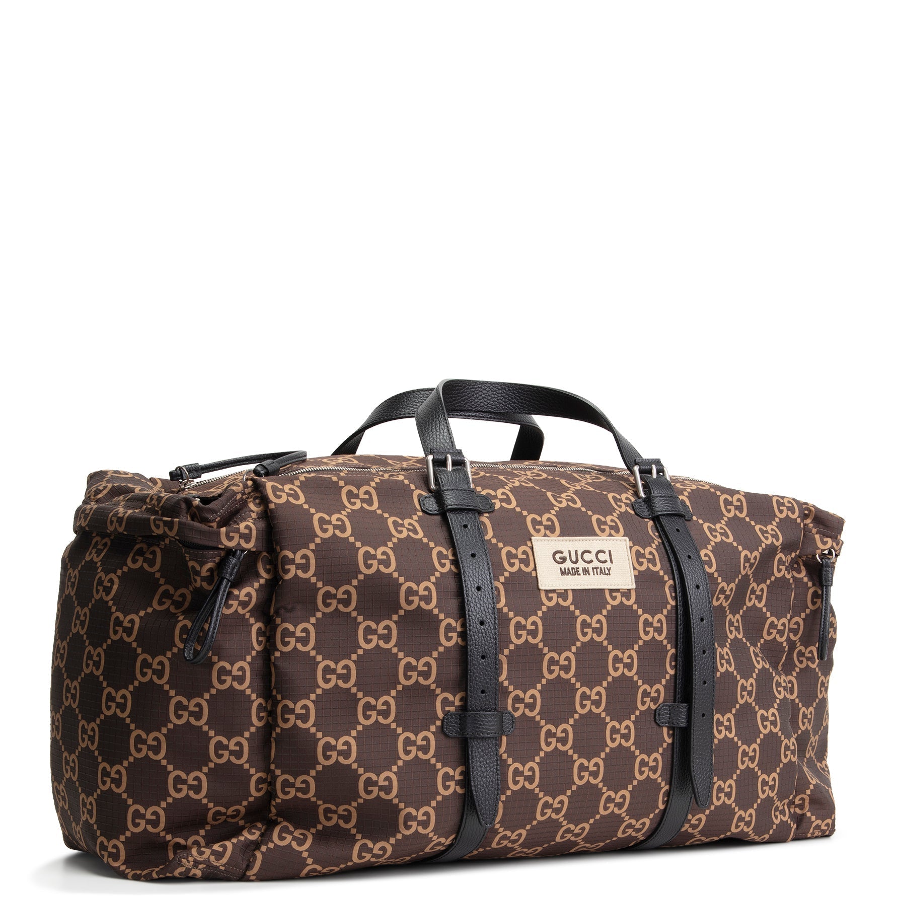 GU GG Nylon Ripstop Duffel Bag - Brown