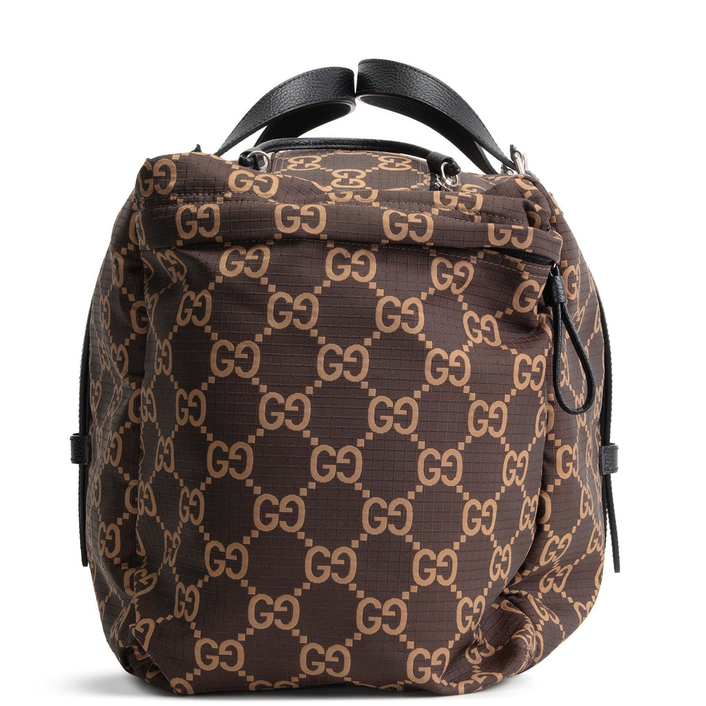 GU GG Nylon Ripstop Duffel Bag - Brown