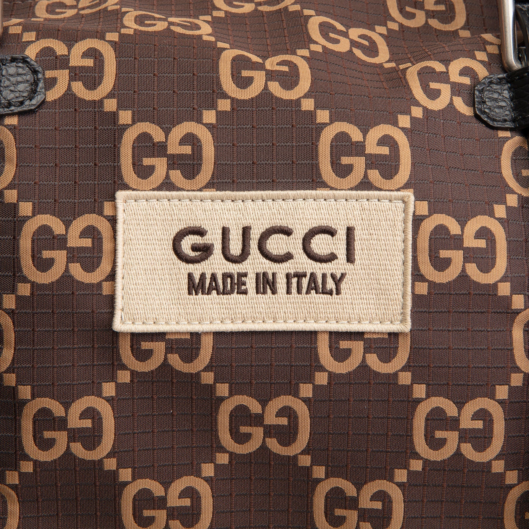 GU GG Nylon Ripstop Duffel Bag - Brown