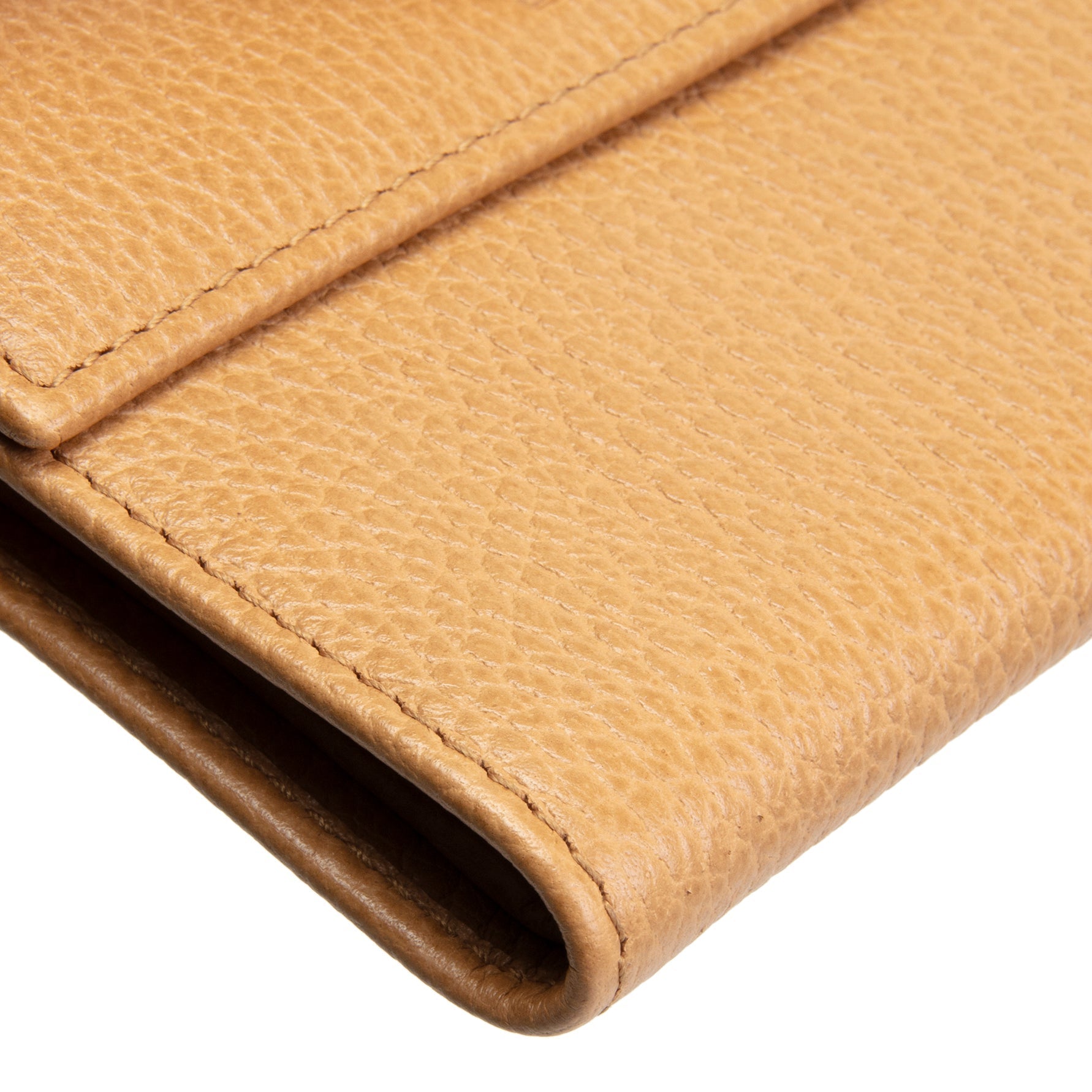 GU Leather French Wallet - Cognac