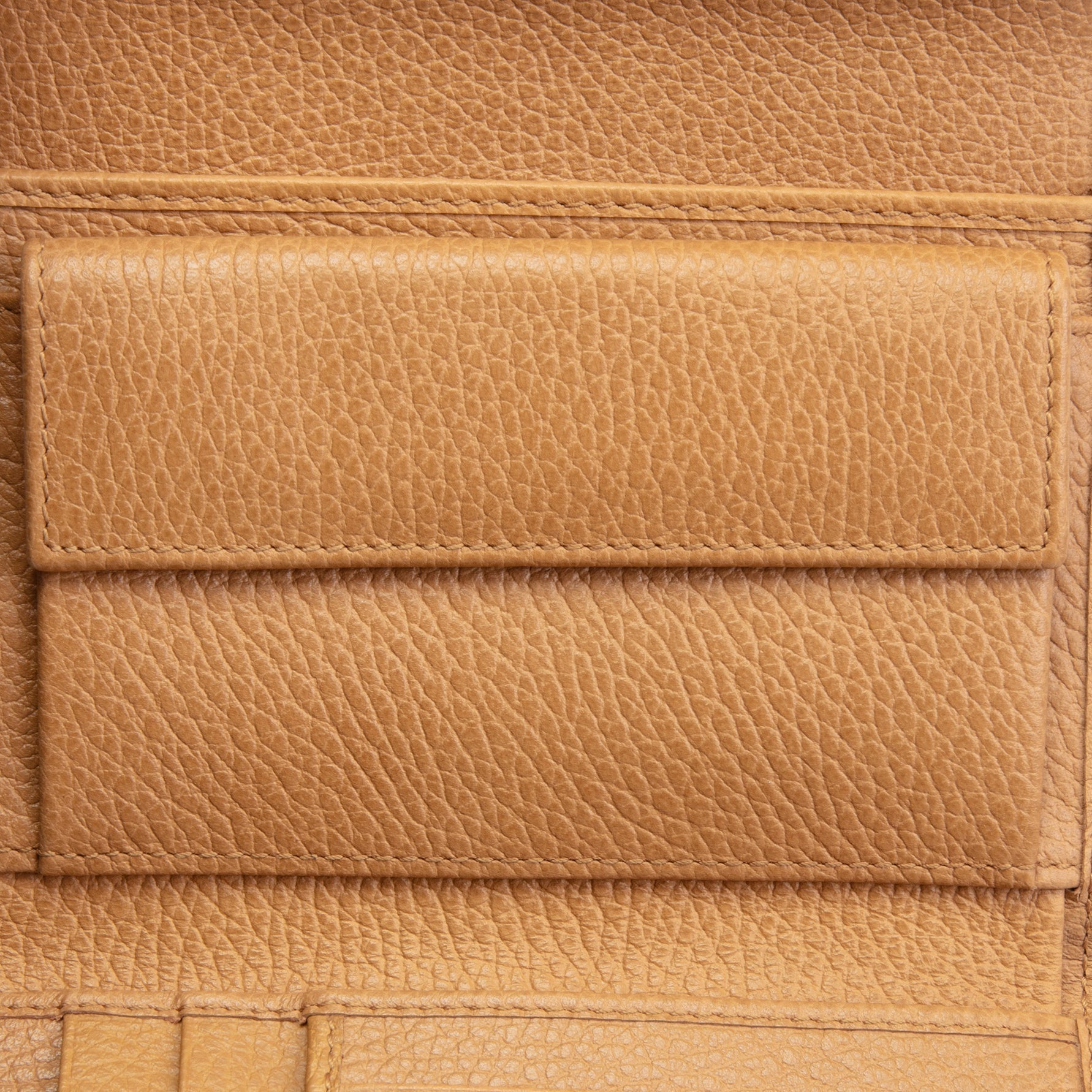 GU Leather French Wallet - Cognac